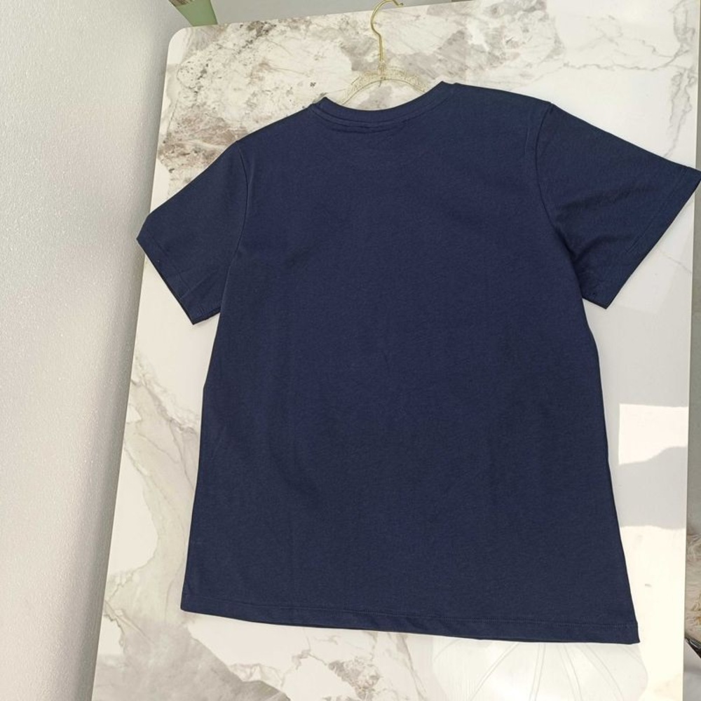 Ganni Navy Tee with Bunny and Red Accents - Picture 4 of 4